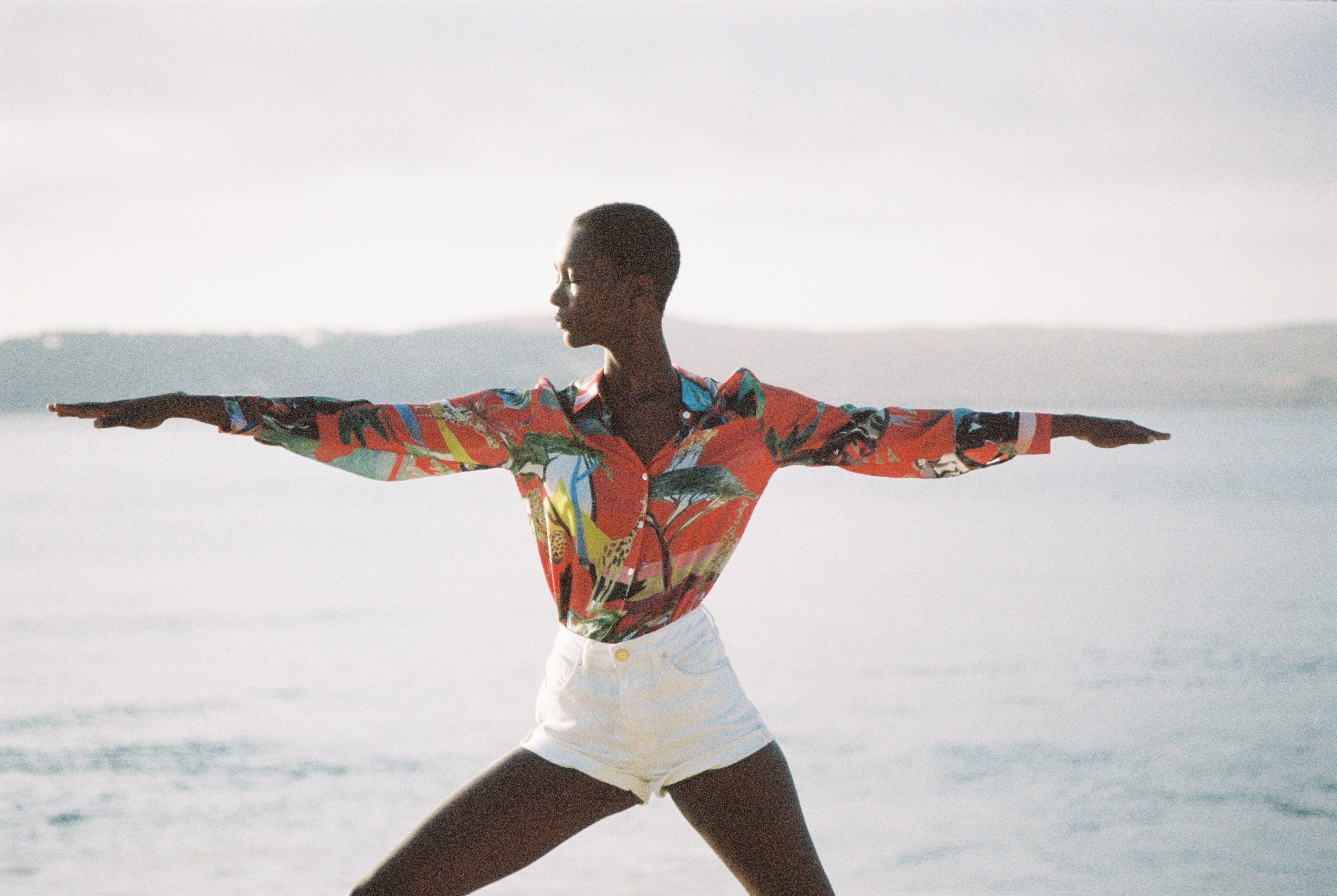 Jungle Sauvage Red silk shirt